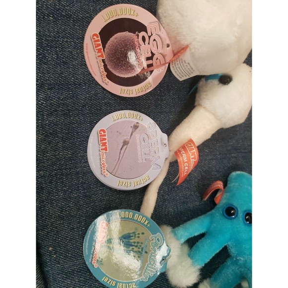 Giant Microbes Plush Set  AMOEBA SPERM EGG KISSING DISEASE PENICILLIN - Picture 10 of 10